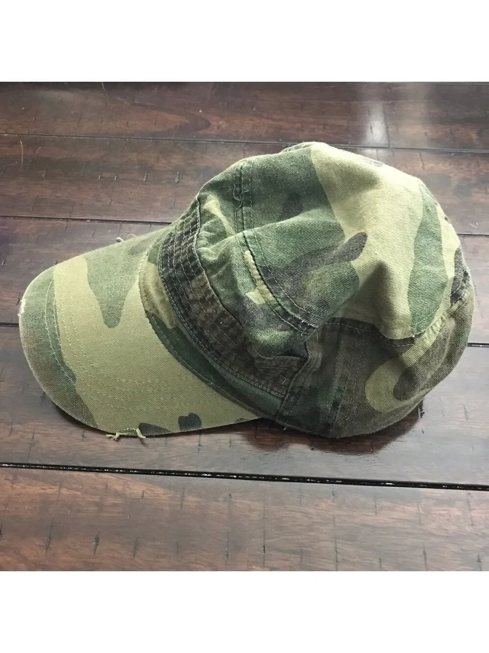 𝅺Madden NYC distressed camouflage cadet baseball cap